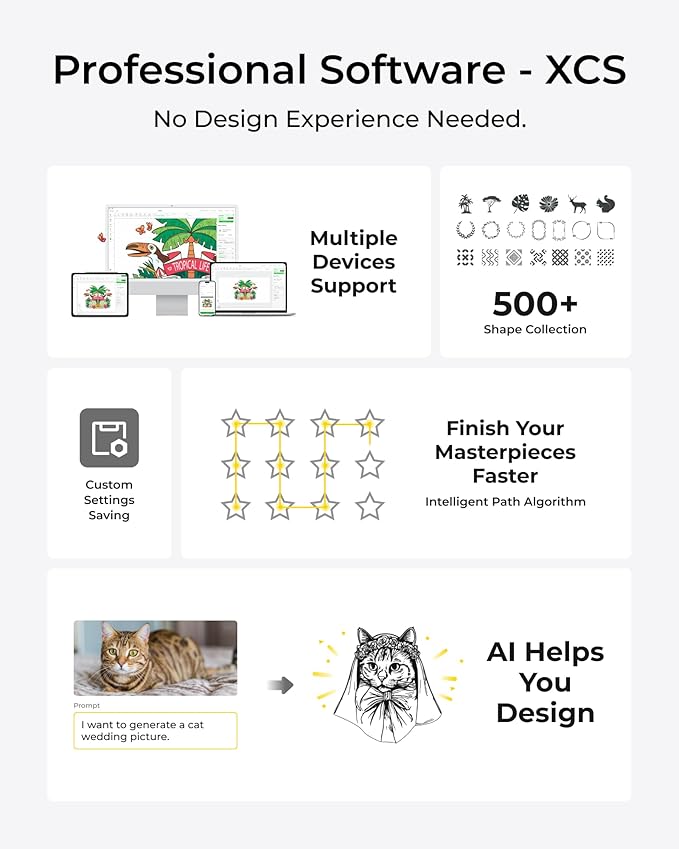 xTool P2S 55W CO2 Laser Cutter, Smart Desktop CO2 Laser Engraver and Cutter Machine, Dual Smart 16MP Cameras, 3D Curved Cylinder Engraving, Create with Wood and Metal Acrylic Glass Fabric Leather-DeskLoop Office