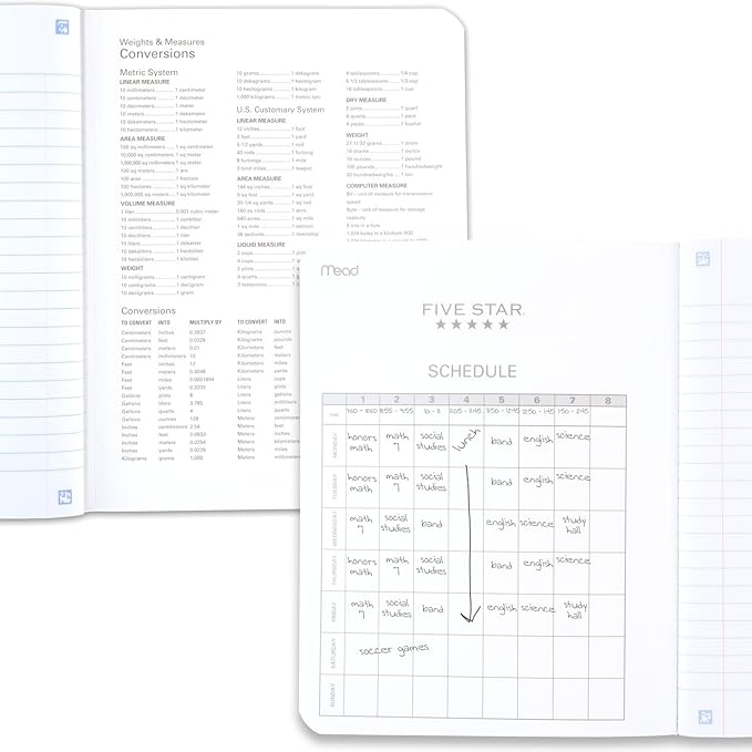 Five Star Composition Book + Study App, 4 Pack, Wide Ruled Paper, 7-1/2" x - Image 5