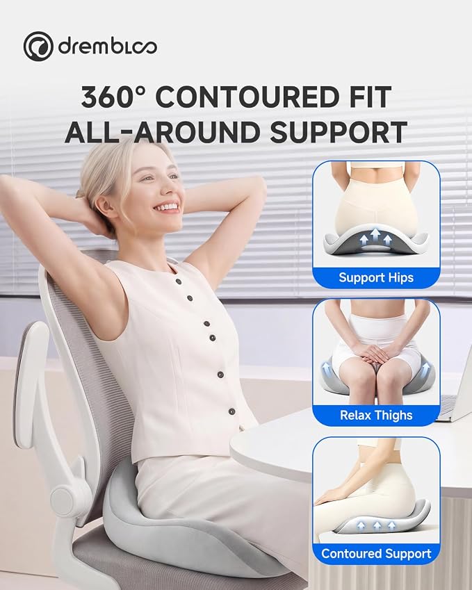 Extra Large Seat Cushion, Premium Memory Foam Office Chair Cushions - Image 6