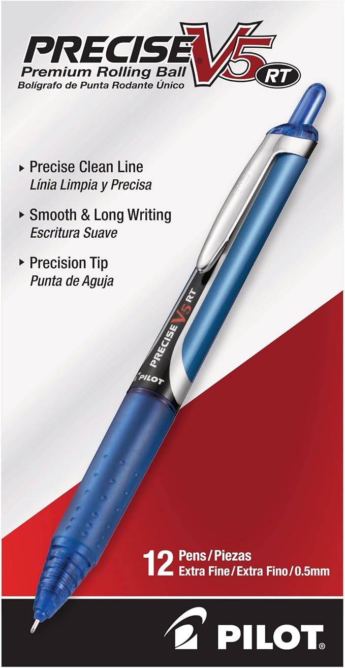 Pilot Precise V5 RT Refillable & Retractable Rollerball Pens, Extra Fine Point - Image 6