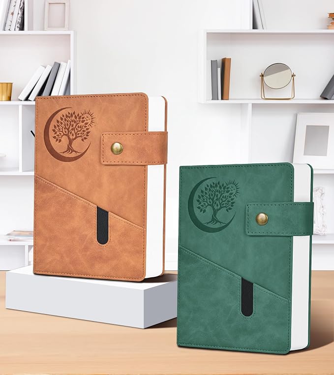 PAIBAS 7.6 x 10 Lined Notebook Journal 369 Pages Leather Journal - Image 6