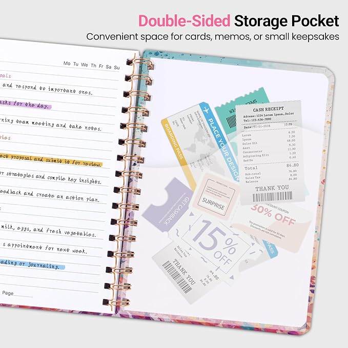 CICPAP Lined Spiral Journal Notebook, A5 College Ruled Notebook - Image 4