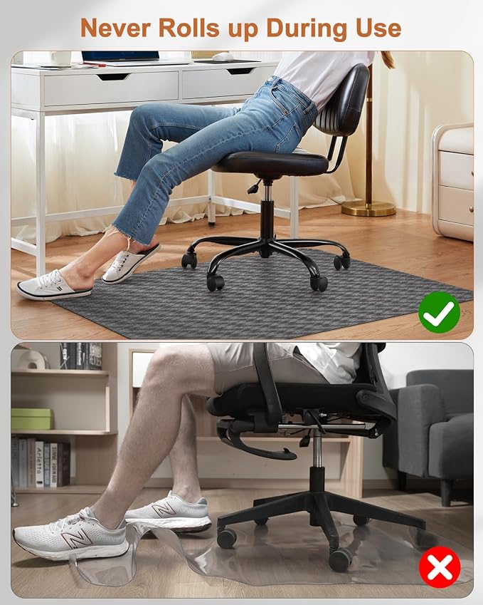 Blvornl Large Office Chair Mat for Hardwood Floor, Rolling Chair Mat for Hard - Image 9