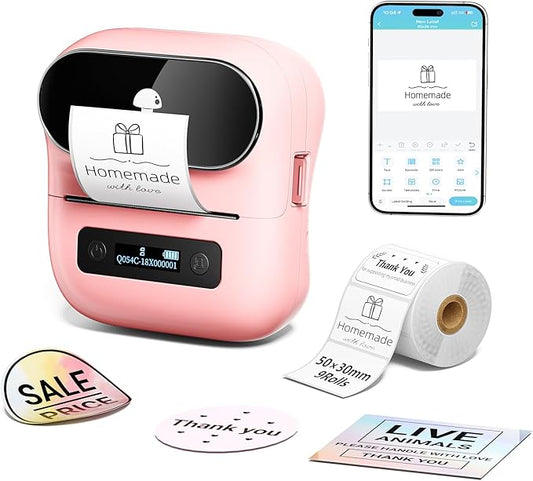 Phomemo M220 Bluetooth Label Maker Machine,Label Printer for Small Business, Office, Home & School, Portable Label Maker with 200+ Templates,100+ Fonts,1000+ Icons, Compatible with Phone, PC-DeskLoop Office