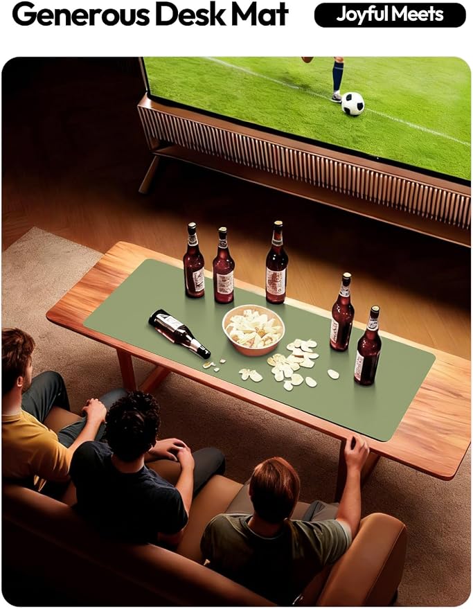 YSAGi Leather Desk Pad Protector, Office Desk Mat, Large Mouse Pad, Non-Slip PU - Image 8