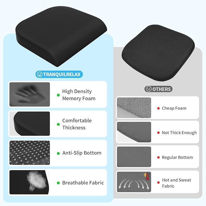 TranquilRelax 2XL Seat Cushion, Memory Foam Cushion - Image 5