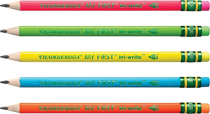 Ticonderoga My First Tri-Write Wood-Cased Pencils, Pre-Sharpened, 2 HB - Image 3