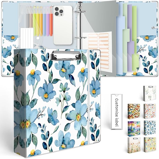 2 Inch 3 Ring Binder Organizer, Three Ring Binders by KLLVE