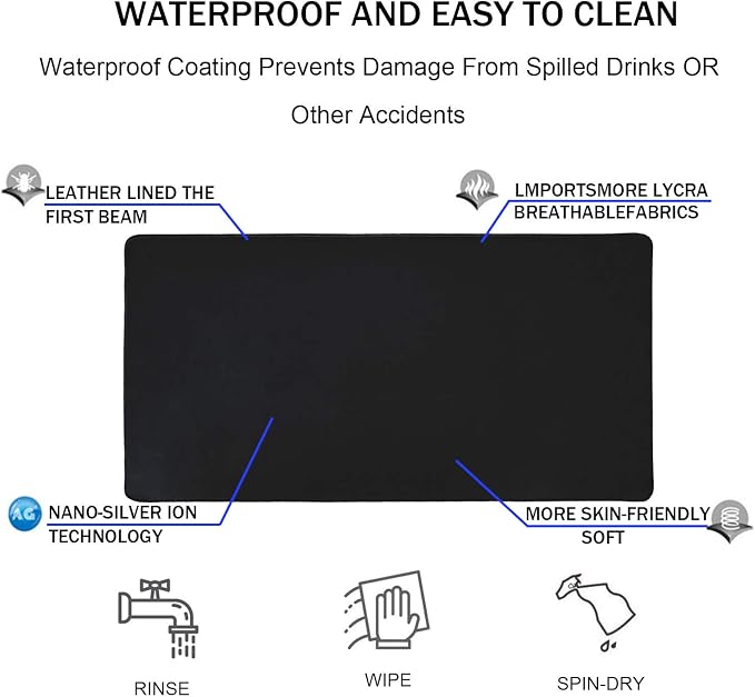TEDNETGO Large Gaming Mouse Pad, Waterproof Extra Large Big Mouse Pad - Image 4
