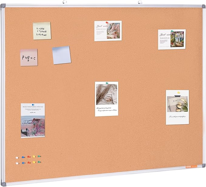 VEVOR 48"x36" Large Cork Board – Wall-Mounted Bulletin Board by VEVOR