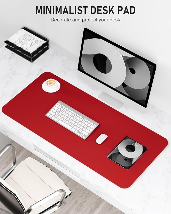 Desk Pad, 23.6" x 13.8" PU Leather Non-Slip Desk Mat Large Mouse Pad - Image 2