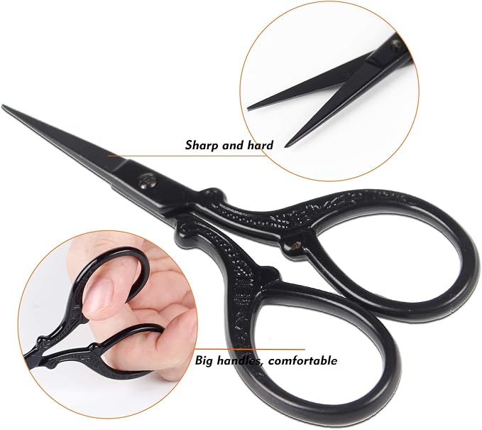 Small 3.6inch Scissors Embroidery Sewing Crochet Cross Stitch Knitting Scissors - Image 3