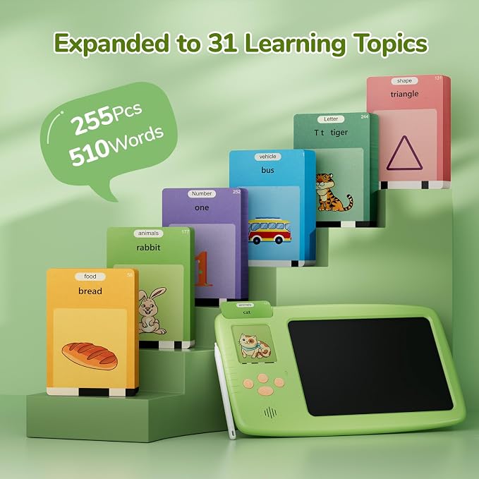 Talking Flash Cards for Toddlers: 2-in-1 LCD Writing Tablet - Image 6
