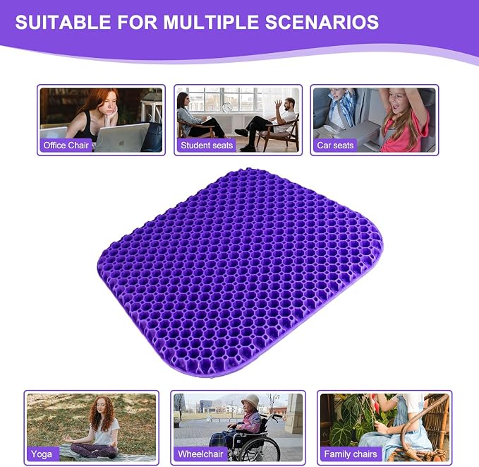 Shouken Large Gel Seat Cushion for Long Sitting - Image 9