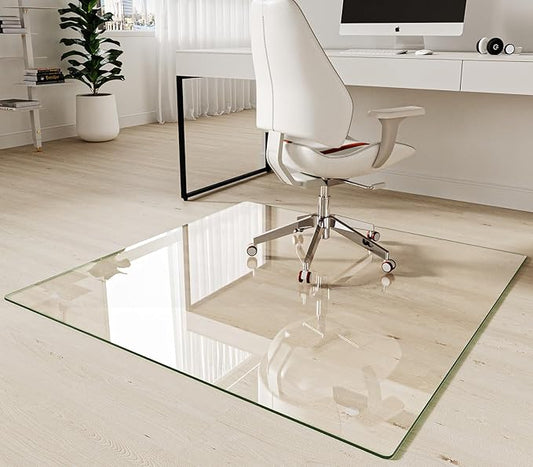 Koonmi Tempered Glass Chair Mat 48"x48" by KOONMI