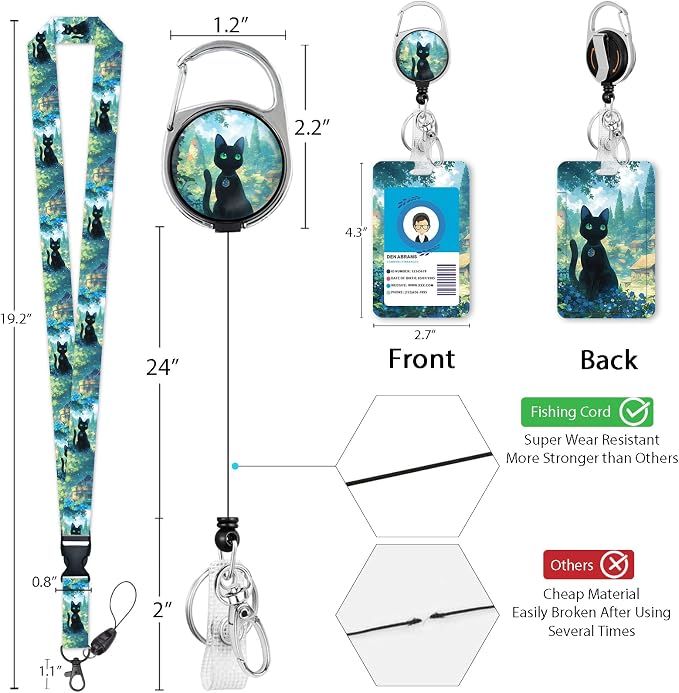 Giancomics Lanyards for Id Badges, Anime Lanyard - Image 4