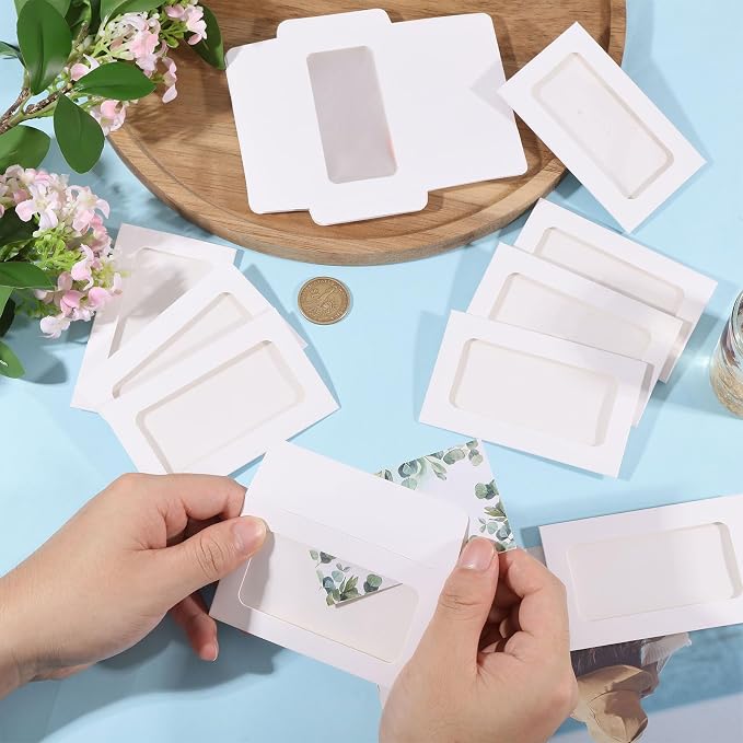 GLOBLELAND 150Pcs White Gift Card Sleeves - Image 5