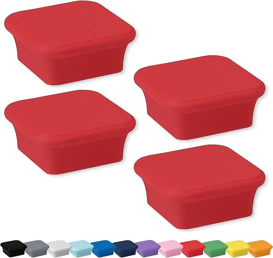 Glassboard Studio MiniBar Magnet - Strong Neodymium Rare Earth Magnets for Fridge, Whiteboard, Locker & Magnetic Glassboards - Ideal for Crafting & Office Use - Strong Fridge Magnets (Cherry Red, 4)-DeskLoop Office