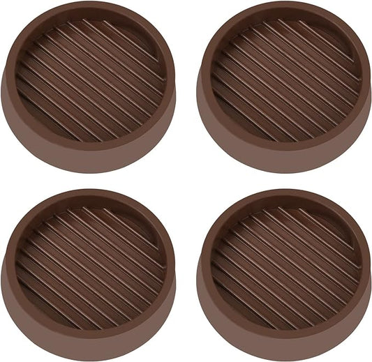 VOCOMO 2X2 Round Rubber Caster Cups, Non Slip Furniture Pads, Anti-Slip Gripper by VOCOMO