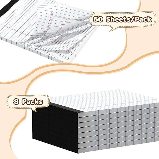 Legal Pads 8.5 x 11, Wide Ruled Paper - Image 3