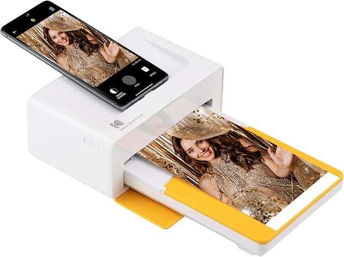 KODAK Dock Plus 4PASS Instant Photo Printer (4x6 inches) + 10 Sheets-DeskLoop Office