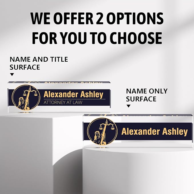 Custom Desk Name Plate Personalized, Acrylic Name Plates - Image 2
