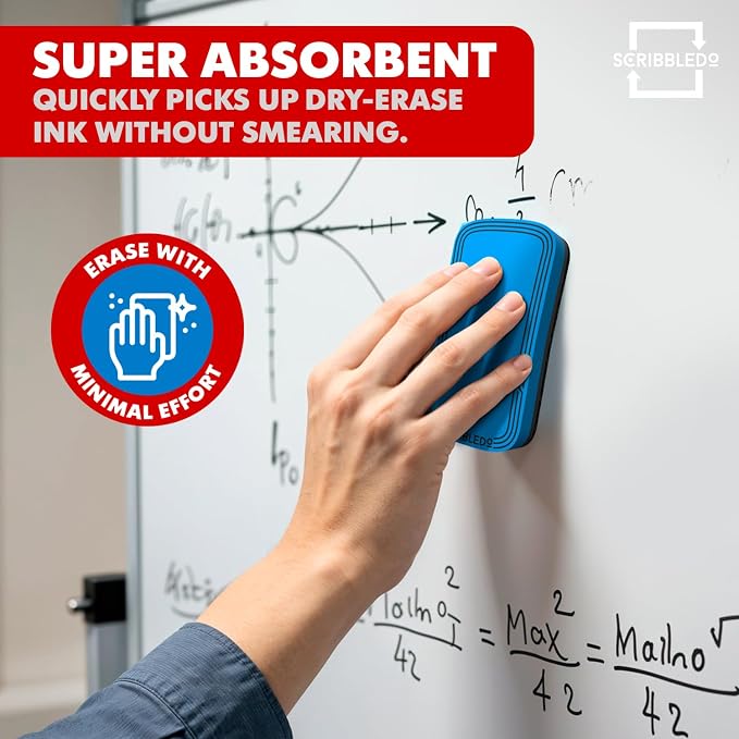 SCRIBBLEDO Magnetic Dry Erase Eraser White Board Eraser - Image 7