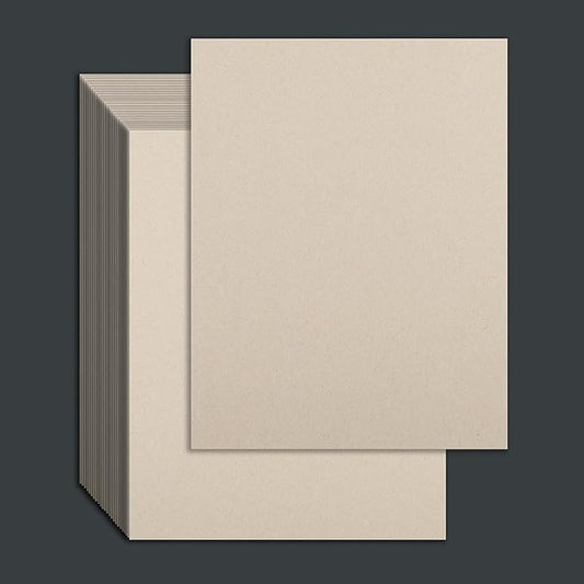 25 Pcs Book Board, Binder Board, Cover Board, Heavy Duty Chipboard for Book Binding, DIY Cardboard (Gray, 8.5 x 11 Inch 80PT)-DeskLoop Office