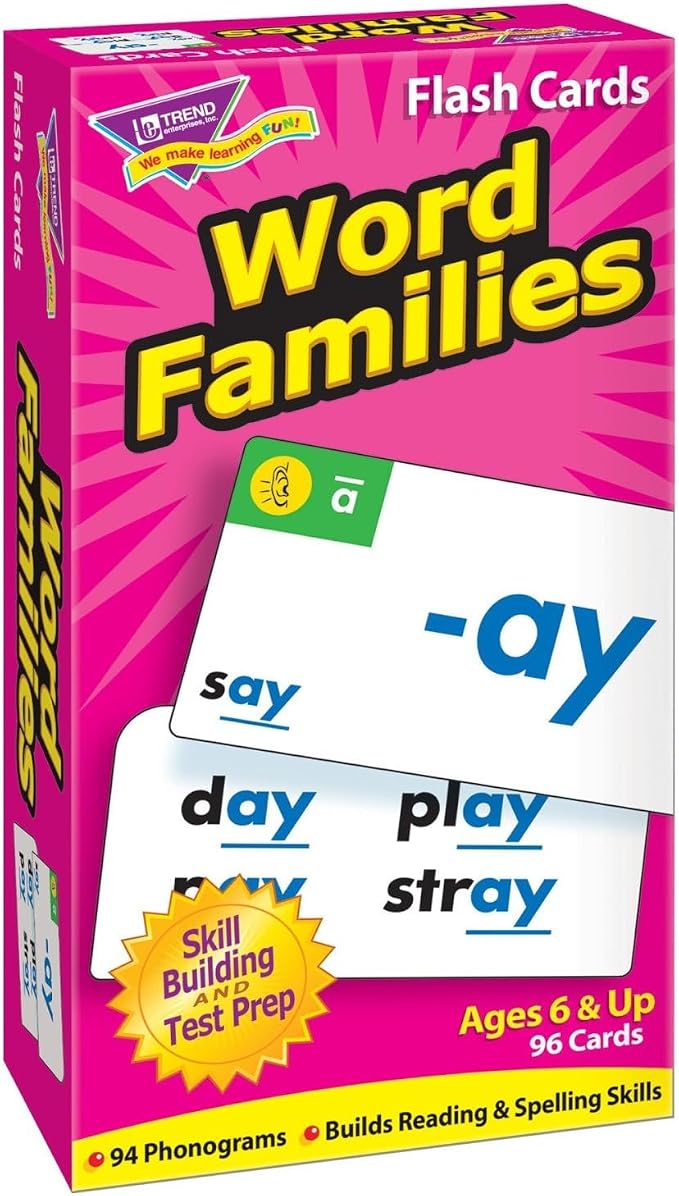 Trend Enterprises: Word Families Skill Drill Flash Cards, Content-Rich Cards to by TRENDenterprisesInc