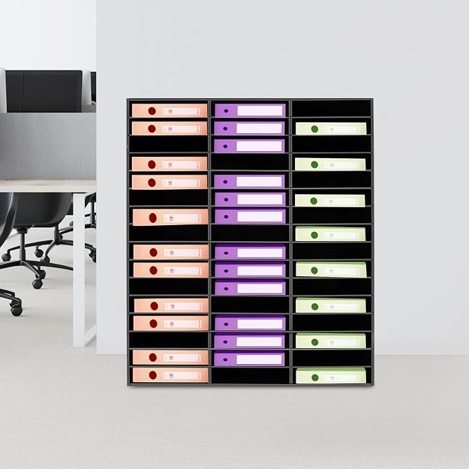 Literature Organizer, Desktop File Sorter Mail Center, Paper Storage Cabinet - Image 4