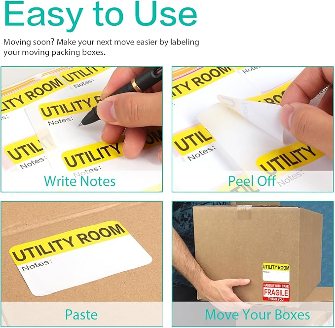 600 Count 3 x 2 Large Home Moving Packing Box Labels - Image 5