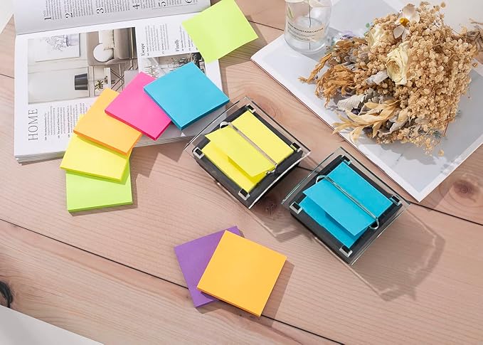 Pop-up Sticky Notes 3x3 in, Bright Colors Super Sticking Power Memo Pads - Image 4