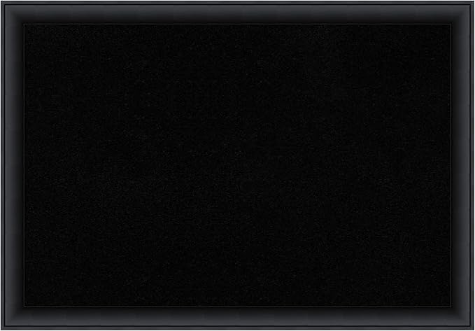 Amanti Art Black Cork Board for Wall, 27x39 Vision Board with Black Wood Frame, Large Corkboard Office Decor for Home Organization, Modern Corkboard Pinboard to Display Items for Home Organization in-DeskLoop Office