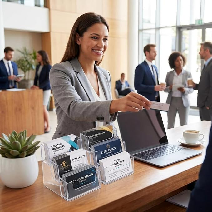 TecUnite 2 Pieces Business Card Holder - Image 5