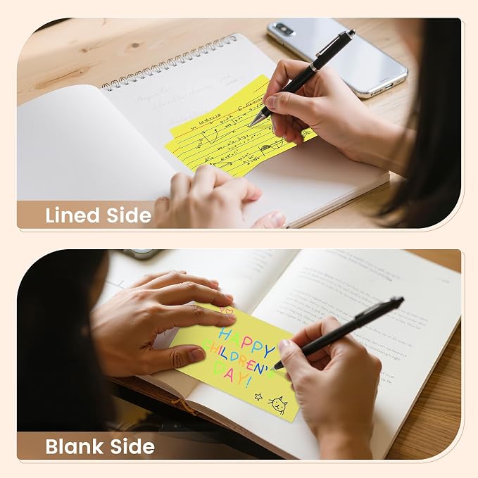 Index Cards 3x5 Inch, Flash Cards, Ruled Lined Yellow Note Cards Paper - Image 5