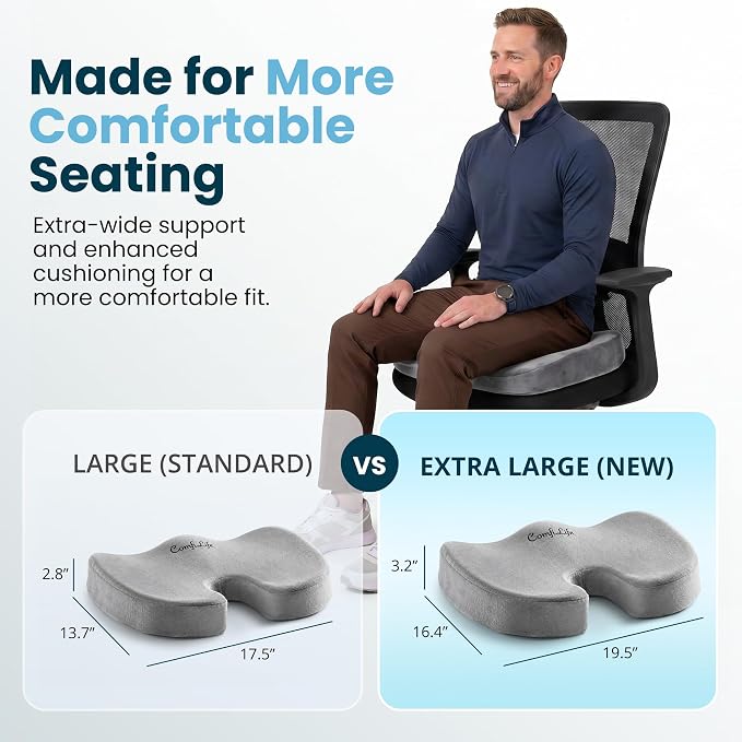 ComfiLife Extra Large Gel & Memory Foam Seat Cushion - Image 5