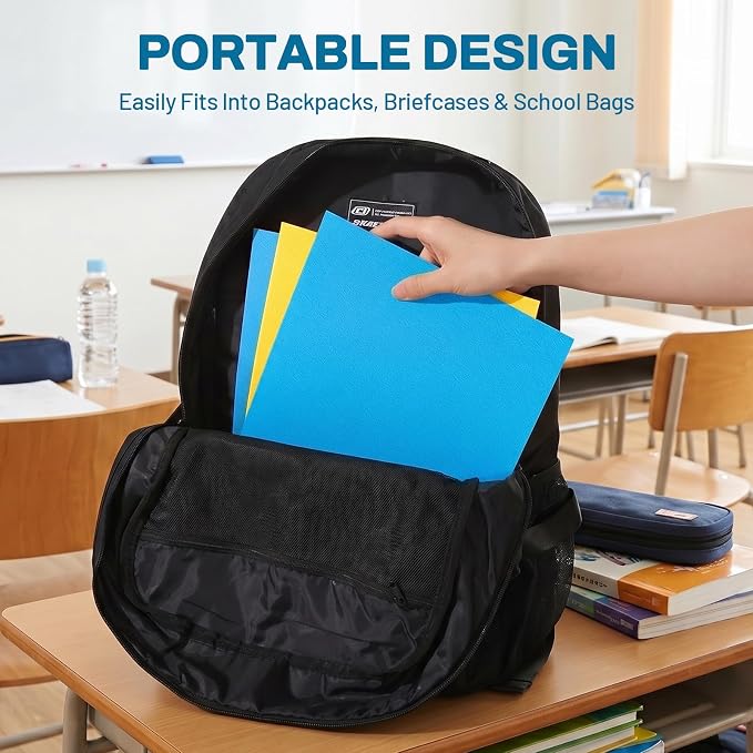 SUNEE Folders with Pockets, 2 Pocket Folders Fit Letter Size Paper, Paper File - Image 6