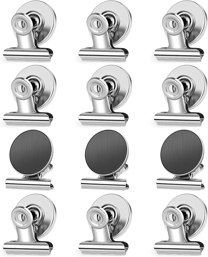 Grtard 12 Pack Magnetic Clips, Fridge Magnets Refrigerator Magnets, Strong by Grtard