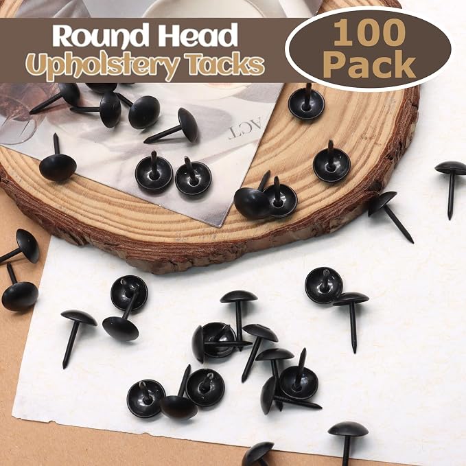 Biaungdo 100 Pcs 11 x 16 mm Round Head Upholstery Tacks, Home Decor - Image 2