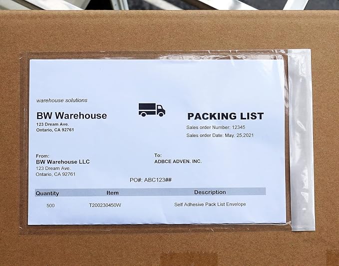 Premium 6''x10'' Packing List Envelope, Tailored Size - Image 3