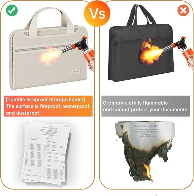 Tamfile Fireproof Accordion File Organizer - Image 3