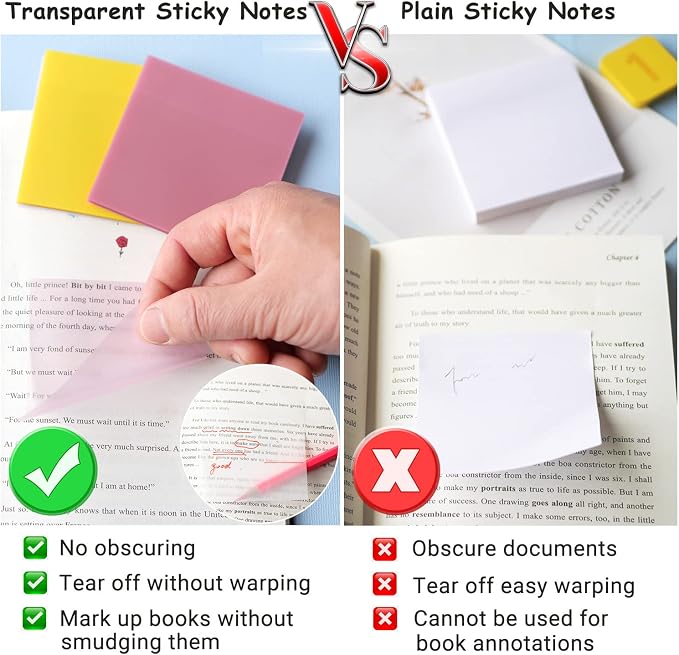 ENLUOM Transparent Sticky Notes - Image 2