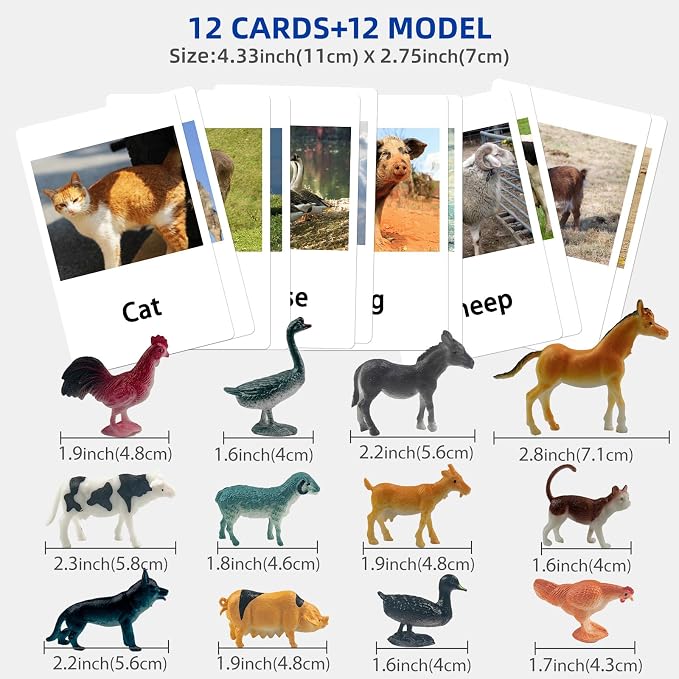 MEROCO Montessori Animal Match Cards Miniature Poultry Animals - Image 6
