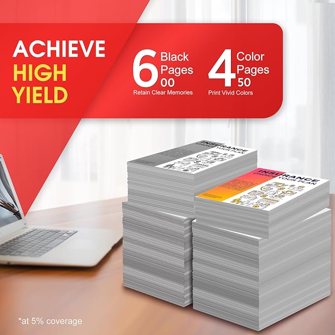 245XL 246XL Combo Pack Compatible for Canon Ink 245 and 246 PG-245 CL-246 Works with Canon MX490 MX492 MG2522 MG3029 TR4520 TR4522 TR4500 TS3122 (1Black, 1Color) 2Pack-DeskLoop Office