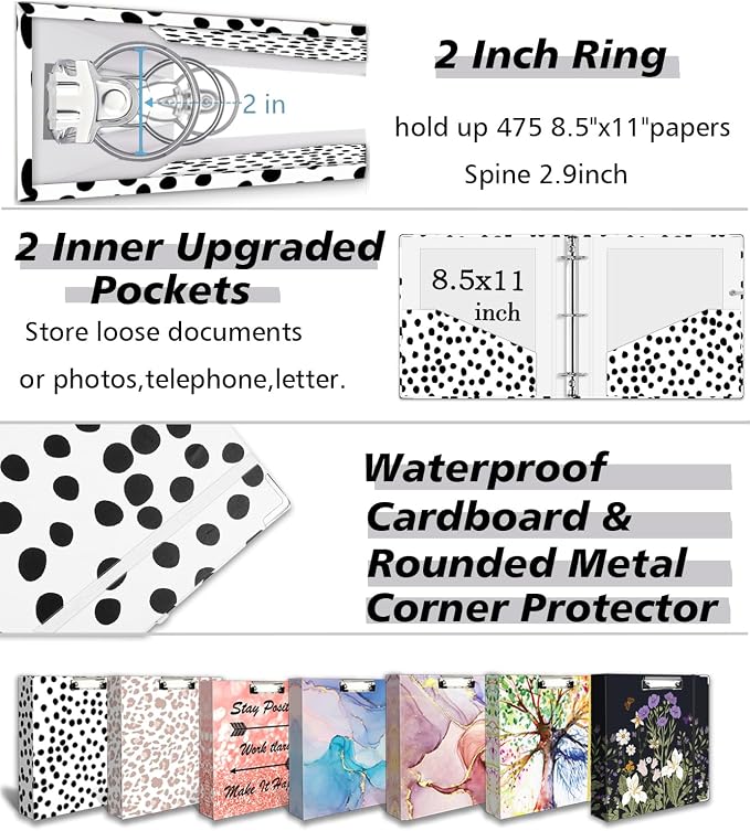 3 Ring Binder Organizer, 2 Inch Three Ring Binders - Image 4