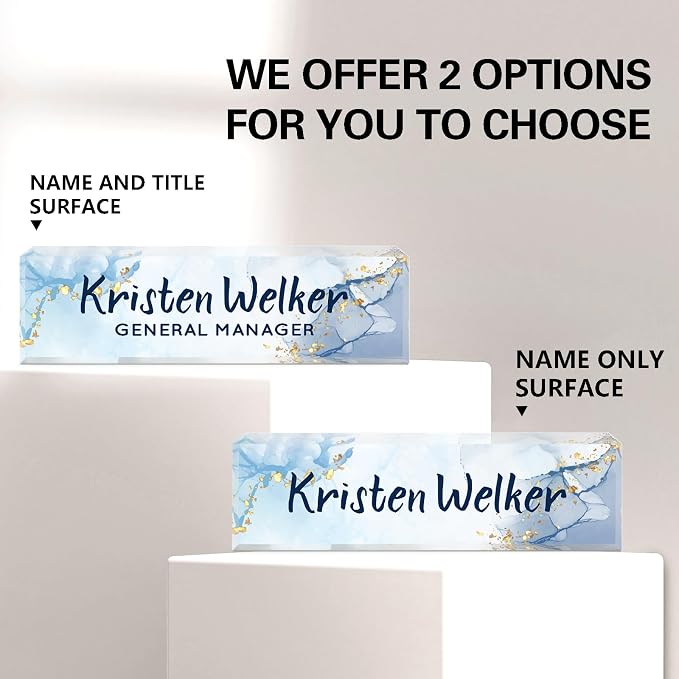 Name Plate for Desk, Desk Name Plate Personalized, Office Decor for Women Men - Image 2