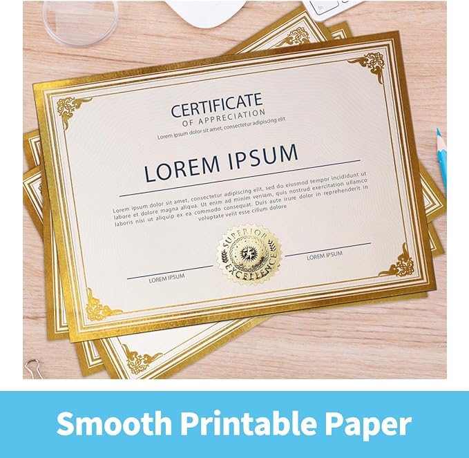 SUNEE 75pcs Certificate Kit, Includes 25pcs Black Certificate Holders & 25pcs - Image 6