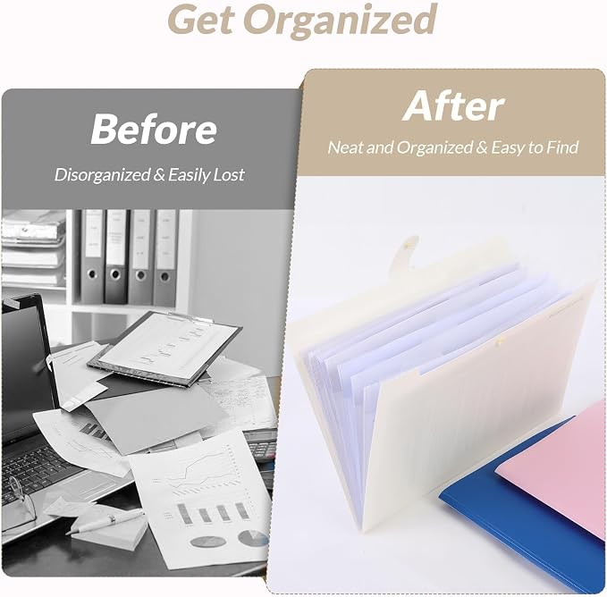 SKYDUE Accordion File Organizer, Expanding File Folder - Image 4