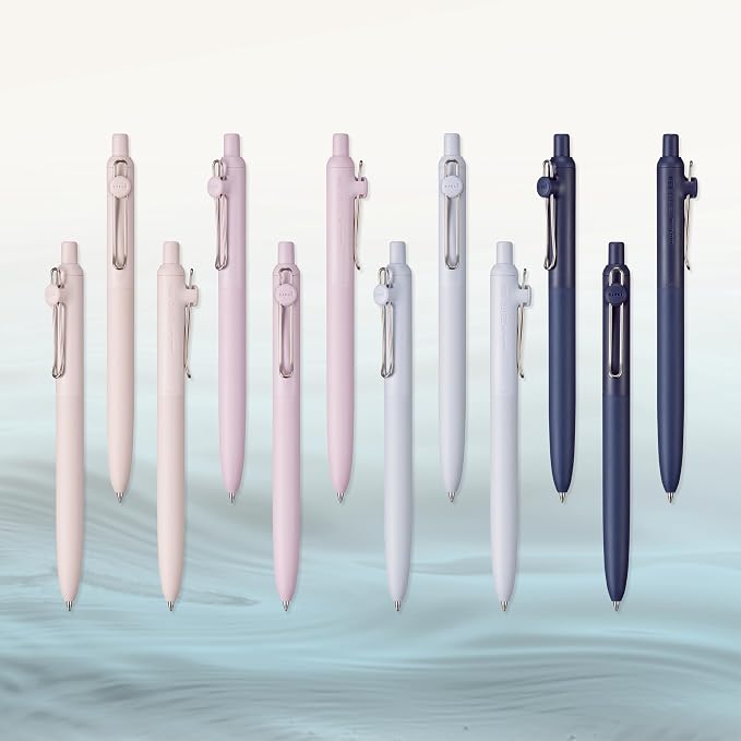 uniball Zento Liquid Gel Ink Retractable Pens, Medium Point, Muted Barrels - Image 3