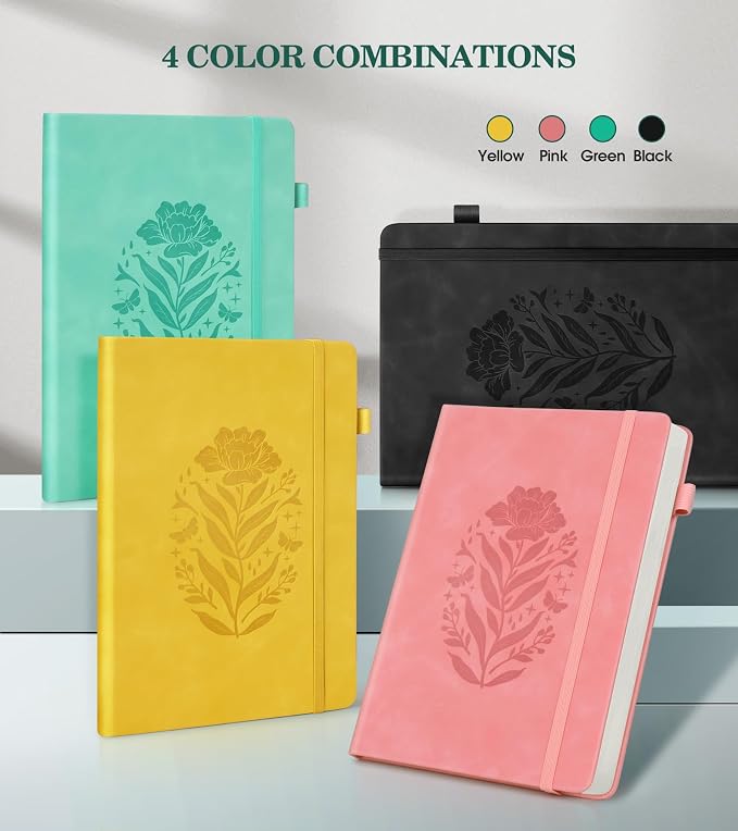 Lined Journal Notebook for Women, A5 Hardcover Leather Journals for Writing - Image 7